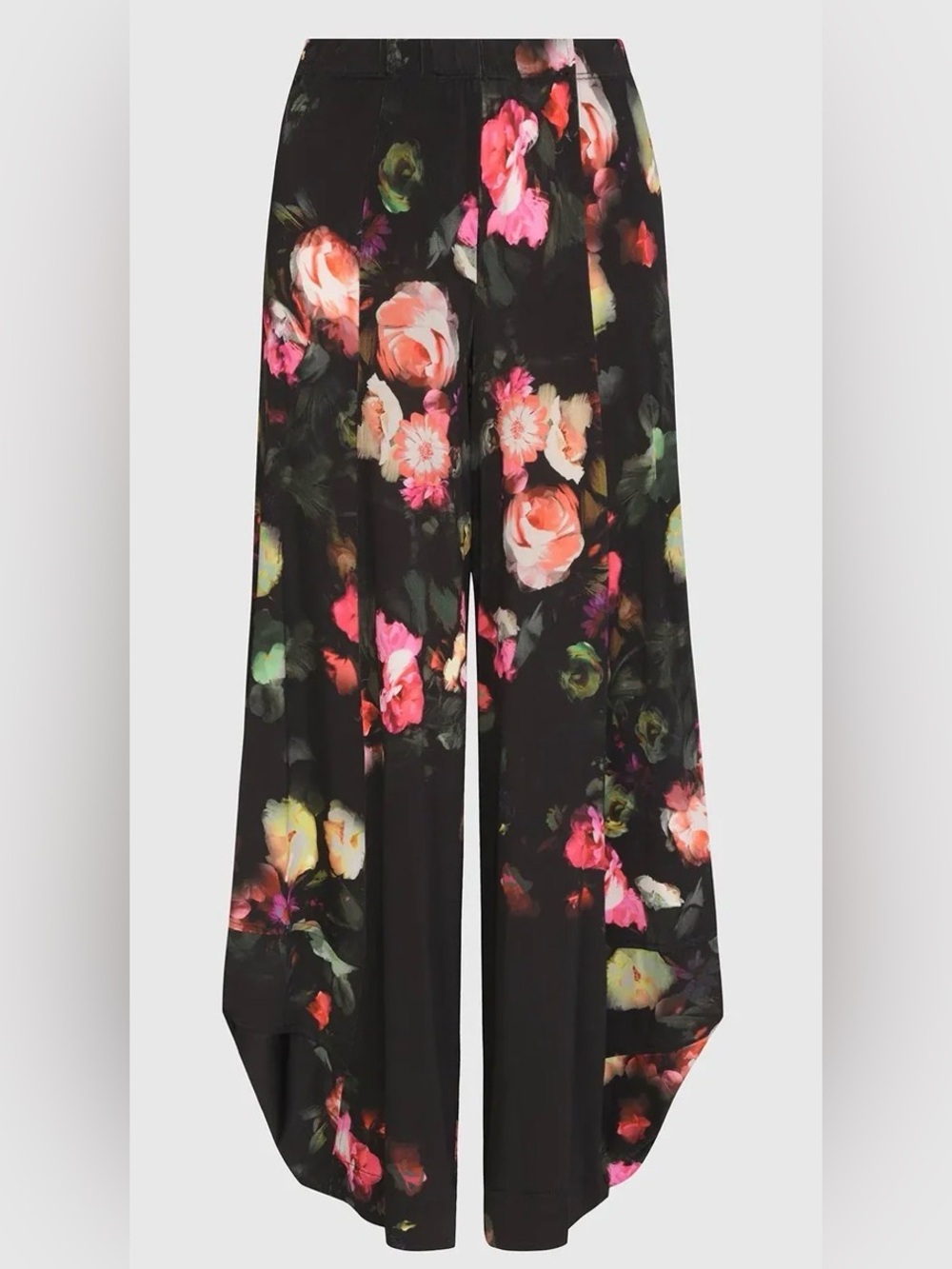 Alembika Drinks On Me Punto Floral Wide-Leg Draped Pants Sz 5 (14-16)